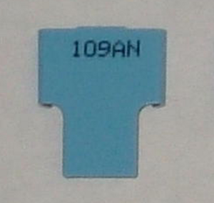 Cane tab to label ampoule cane - BLUE