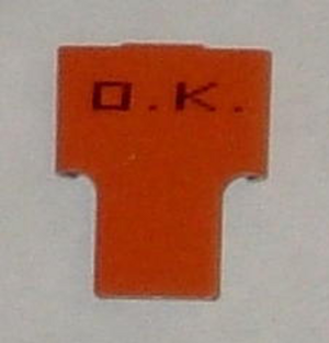 Cane tab to label ampoule cane - ORANGE
