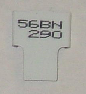 Cane tab to label ampoule cane - WHITE