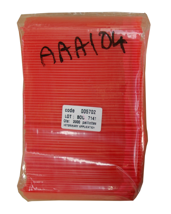 AI straws - IMV 005702 0.5ml (1/2cc) Red 2000 pack