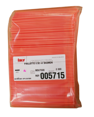 AI straws - IMV 005715 0.5ml (1/2cc) Salmon colour 2000 pack