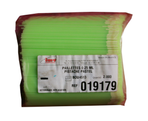 AI straws - IMV 019179 0.25ml (1/4cc) Pastel Pistachio 2000 pack
