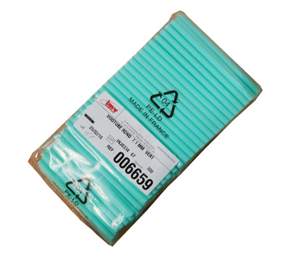 AI straw storage goblet round 7.1mm IMV Visotube Green (pack of